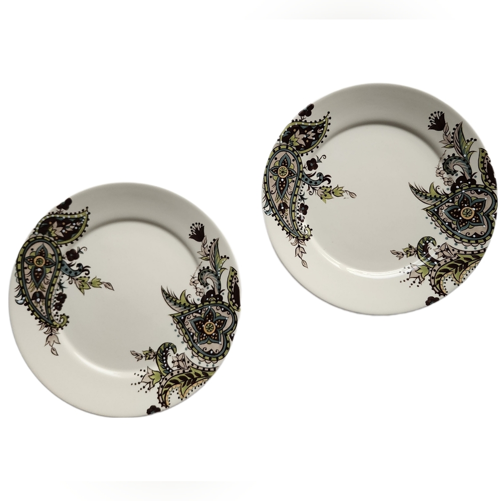 Tabletops Gallery Angela Misto Round Dinner Plates | Set of 2